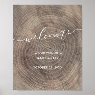 Rustic wood wedding welcome sign Wedding poster