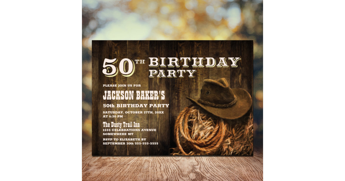 50th Birthday Postcard Invitations w/Envelopes, Seals Save the