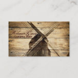 Rustic Wood Western Country Farm Windmill Business Card at Zazzle