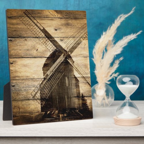 rustic wood western windmill Barn wedding Plaque