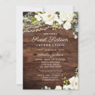 Rustic Wood White Floral Lights Sweet 16