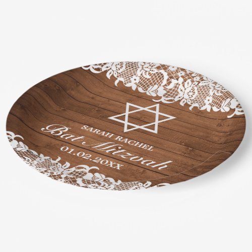 Rustic Wood & White Lace Bar Bat Mitzvah