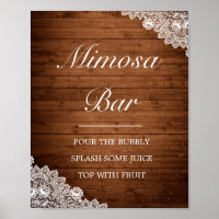 Mimosa Bar Sign | String Lights Rustic