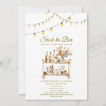 Rustic Wood Winter String lights Stock The Bar  Invitation