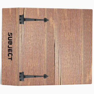 Rustic Wood With Hammered Black Hinges 3 Ring Binder