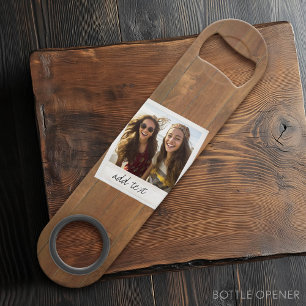 Rustic Wood with Square Photo Frame Bar Key