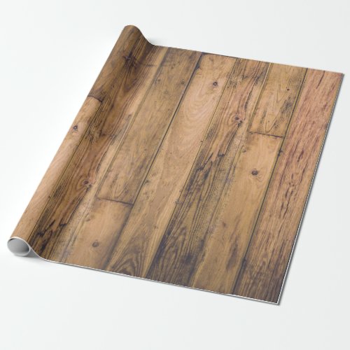 Rustic Wood Wooden Farmhouse Planks Barn Wrapping Paper