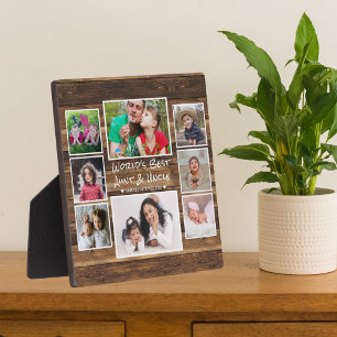 Rustic Wood World's Best Aunt And Uncle 8 Photo  Plaque