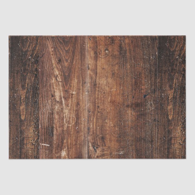 Rustic Wood Wrapping Tissue Paper (Front)