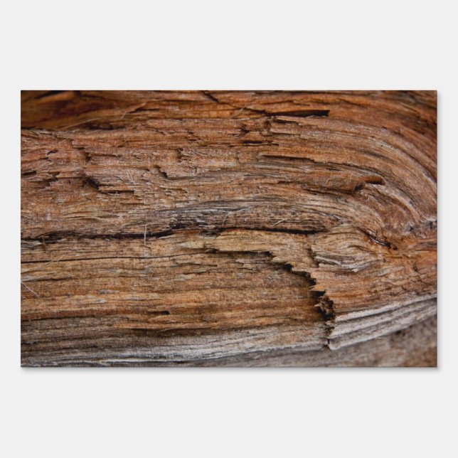 Rustic wood yard sign (Front)