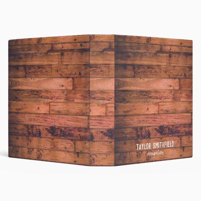 Rustic Wooden 3 Ring Binder (Background)