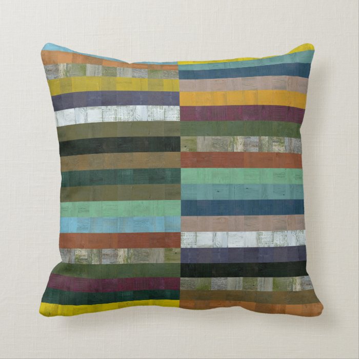 Rustic Wooden Abstract ll Throw Pillow