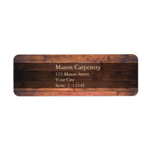 Rustic Wooden Background - Return Address Label