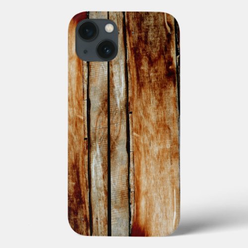 Rustic Wooden Boards Effect iPhone 13 Case