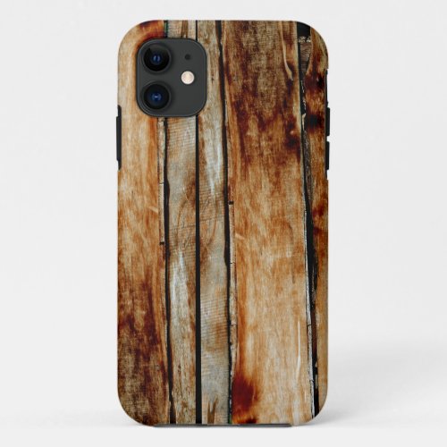 Rustic Wooden Boards Effect iPhone 11 Case