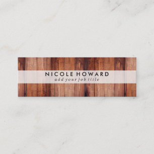 Rustic Wooden Boards Mini Business Card