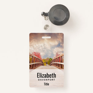 Rustic Wooden Bridge in the Country  Badge