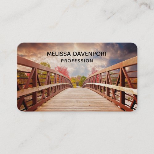 Rustic Wooden Bridge in the Country Business Card