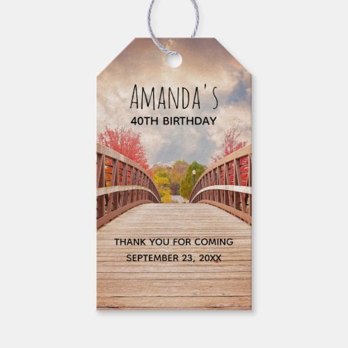 Rustic Wooden Bridge in the Country Gift Tags