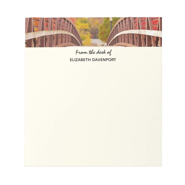 Rustic Wooden Bridge in the Country Notepad (Front)