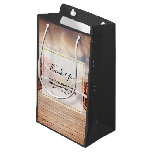 Rustic Wooden Bridge in the Country Thank You Small Gift Bag