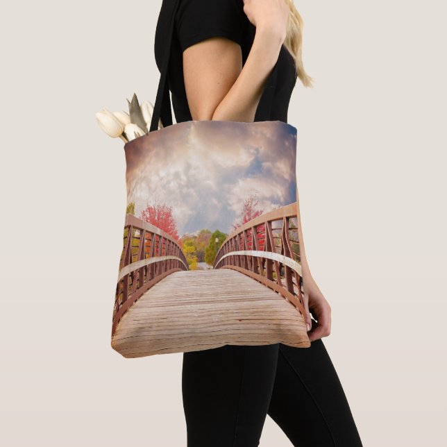 Rustic Wooden Bridge in the Country Tote Bag (Close Up)
