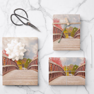 Rustic Wooden Bridge in the Country Wrapping Paper Sheets