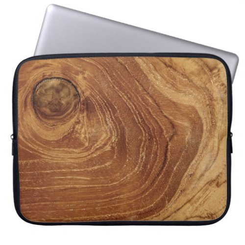 Rustic Wooden Brown Teak Wood Woodgrain Texture Laptop Sleeve