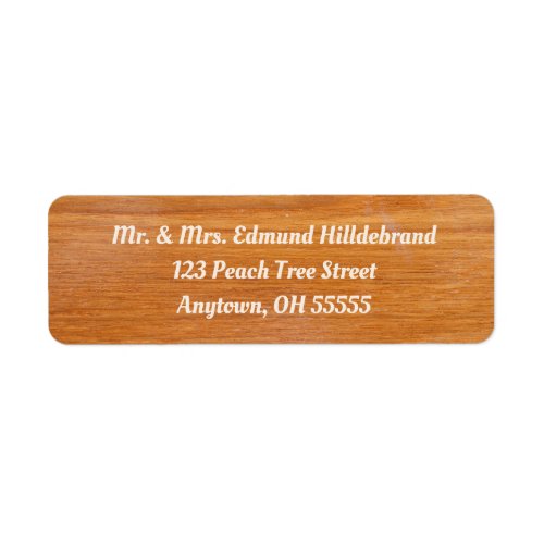 Rustic Wooden Custom Name Address Label