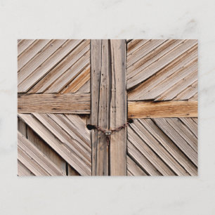 Rustic Wooden Door Postcard