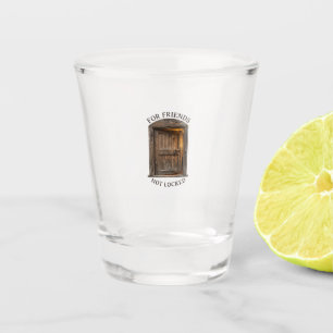 Rustic Wooden Door Vintage For Friends Not Locked Shot Glass