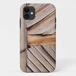Rustic Wooden Door with Chain Lock iPhone 11 Case