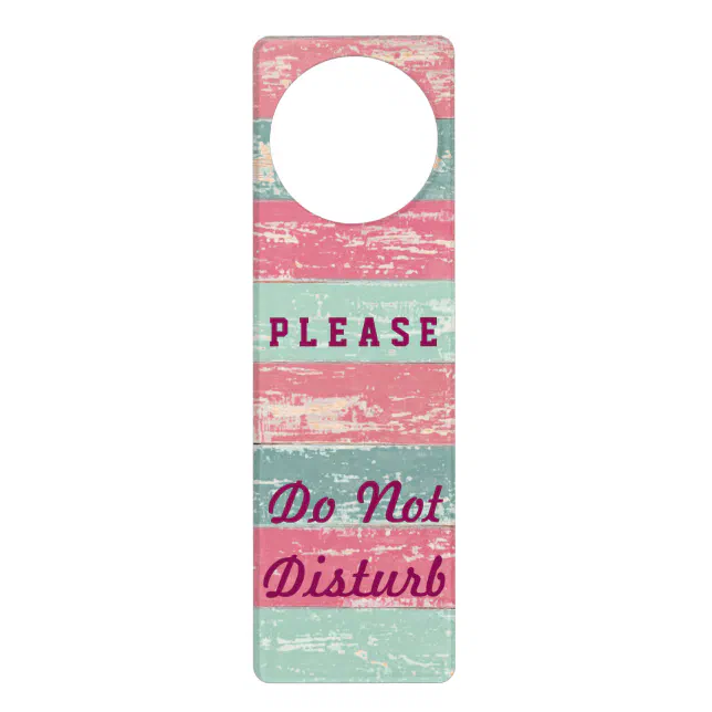 Rustic Wooden Fence Do Not Disturb Door Hanger | Zazzle