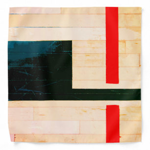 Rustic Wooden Floor Lines and Markings Bandana