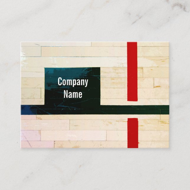 Rustic Wooden Floor Lines and Markings Business Card (Front)