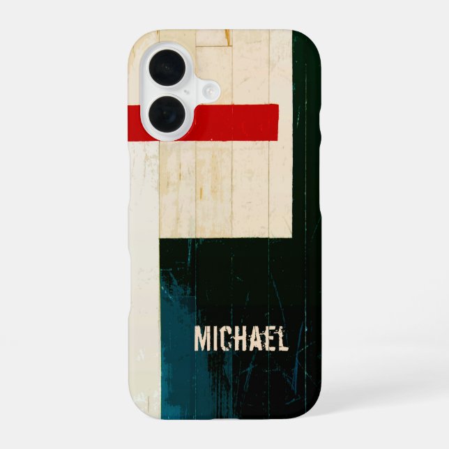 Rustic Wooden Floor Lines and Markings iPhone Case (Back)