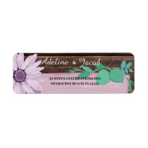 Rustic Wooden Floral Wedding address