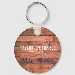 Rustic Wooden Keychain