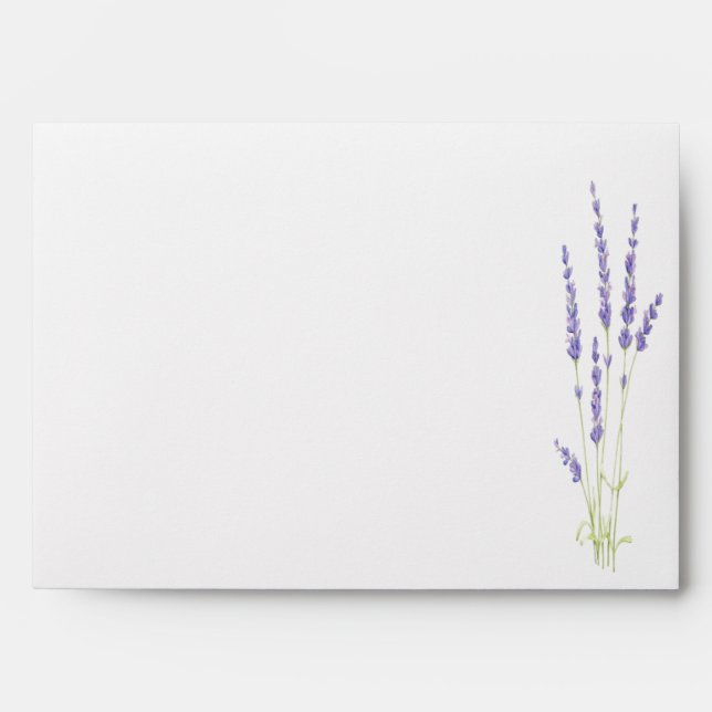 Rustic Wooden Lights Lavender Elegant Envelope (Front)