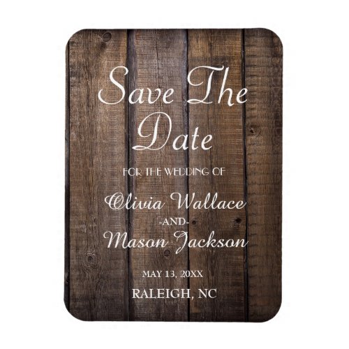 Rustic Wooden Pallet Wedding_ Save the Date Magnet