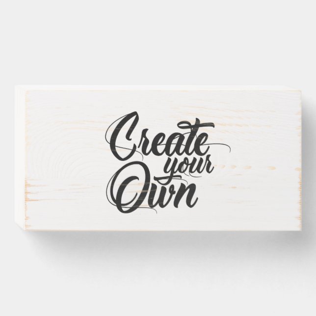Rustic Wooden Plaque - Create Your Own (Front Horizontal)