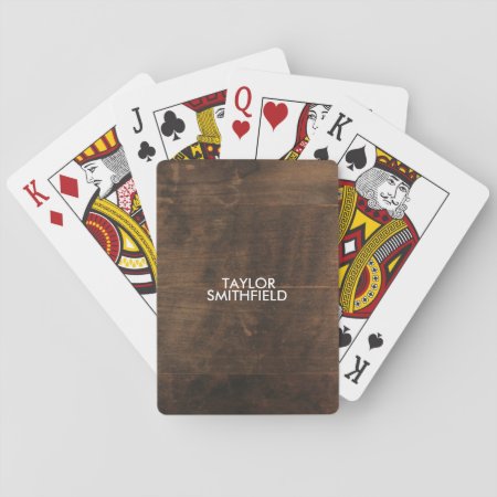 Rustic Wooden Playing Cards