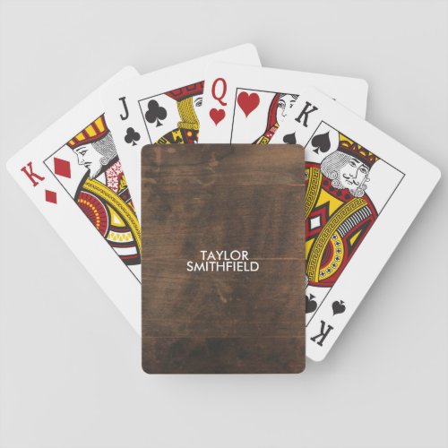 RUSTIC WOODEN POKER CARDS