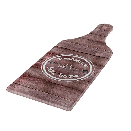 Rustic Wooden Weathered Fence Faux Engraved Cutting Board