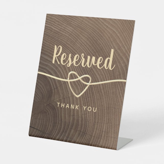 Rustic Wooden Wedding Pedestal Sign (Front)
