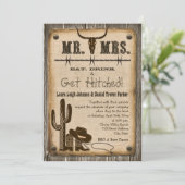 Rustic Wooden Western Style Wedding Invitation (Standing Front)