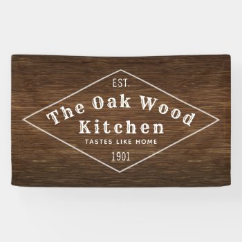 Rustic Woodgrain Banner by artNimages at Zazzle