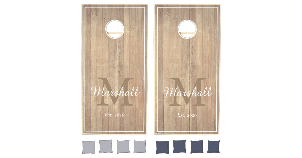 Personalized Monogram Cornhole Set
