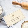 Rustic Woodgrain Style Bakery Pastry Bag Logo Business Card