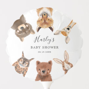 Rustic Woodland Animals Baby Shower Balloon